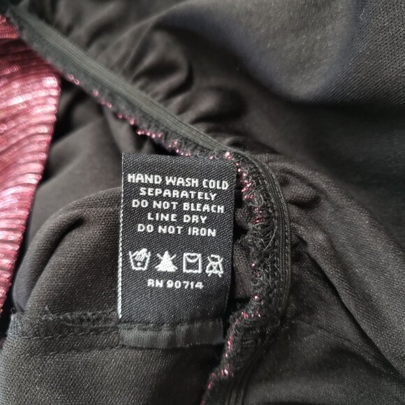 Chaus New York Metallic Plum Dolman Sleeve Blouse Size M Rhinestones Y2K Party - Picture 6 of 7